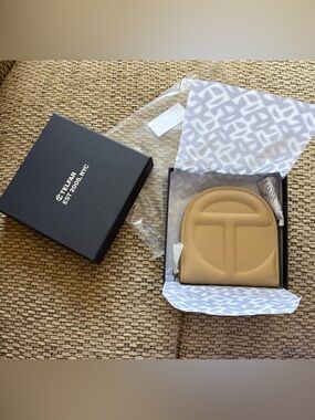 Telfar Tan Arch Zip Coin Pouch